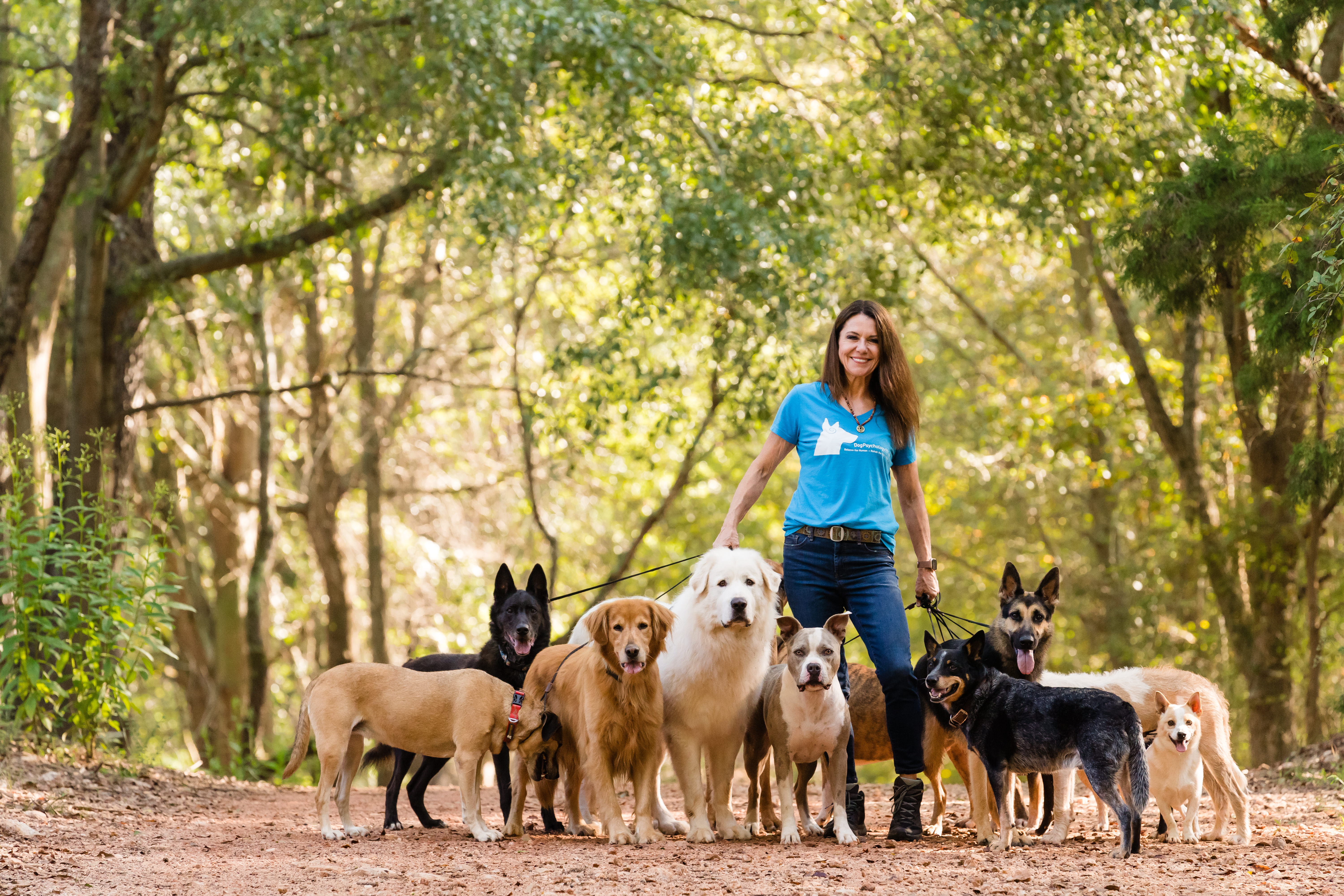 Angie Woods with her pack